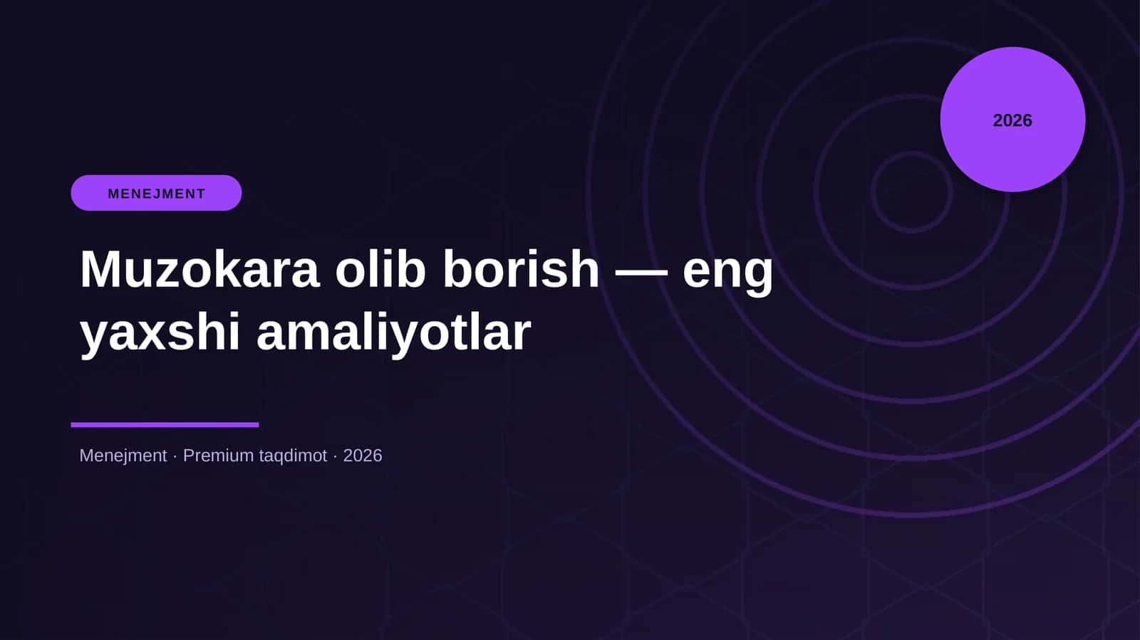 Muzokara olib borish — eng yaxshi amaliyotlar