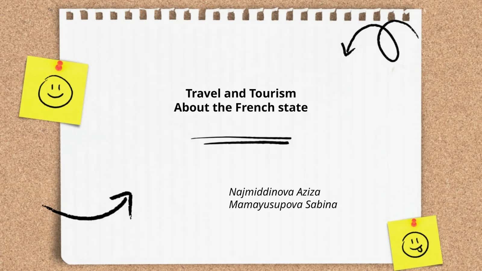 Najmiddinova Aziza, Mamayusupova Sabina - Travel and TourismAbout the French state