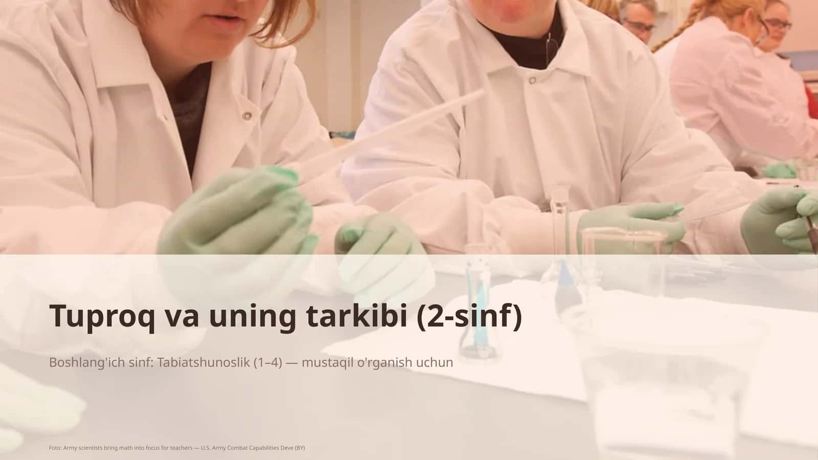 Tuproq va uning tarkibi (2-sinf)