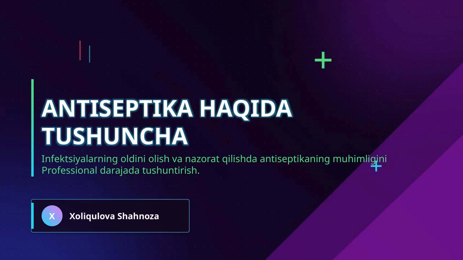 Antiseptika haqida tushuncha
