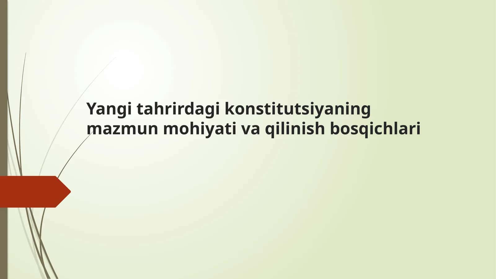 Yangi tahrirdagi konstitutsiyaning mazmun mohiyati va qilinish bosqichlari