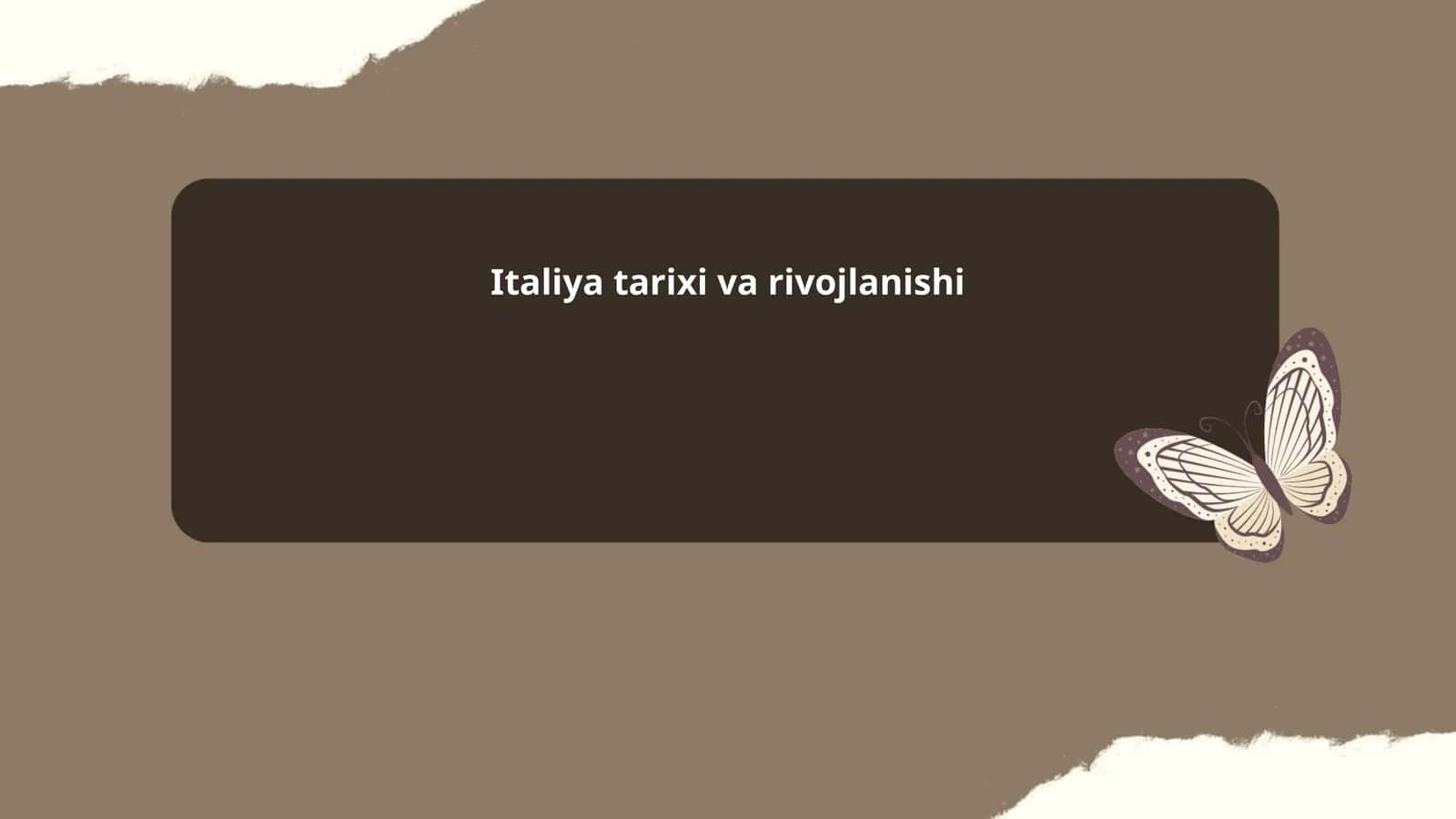 Italiya tarixi va rivojlanishi