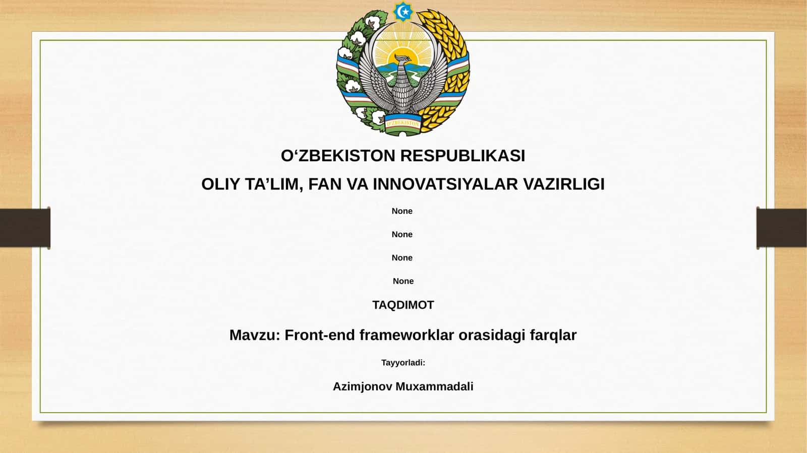 Front-end frameworklar orasidagi farqlar