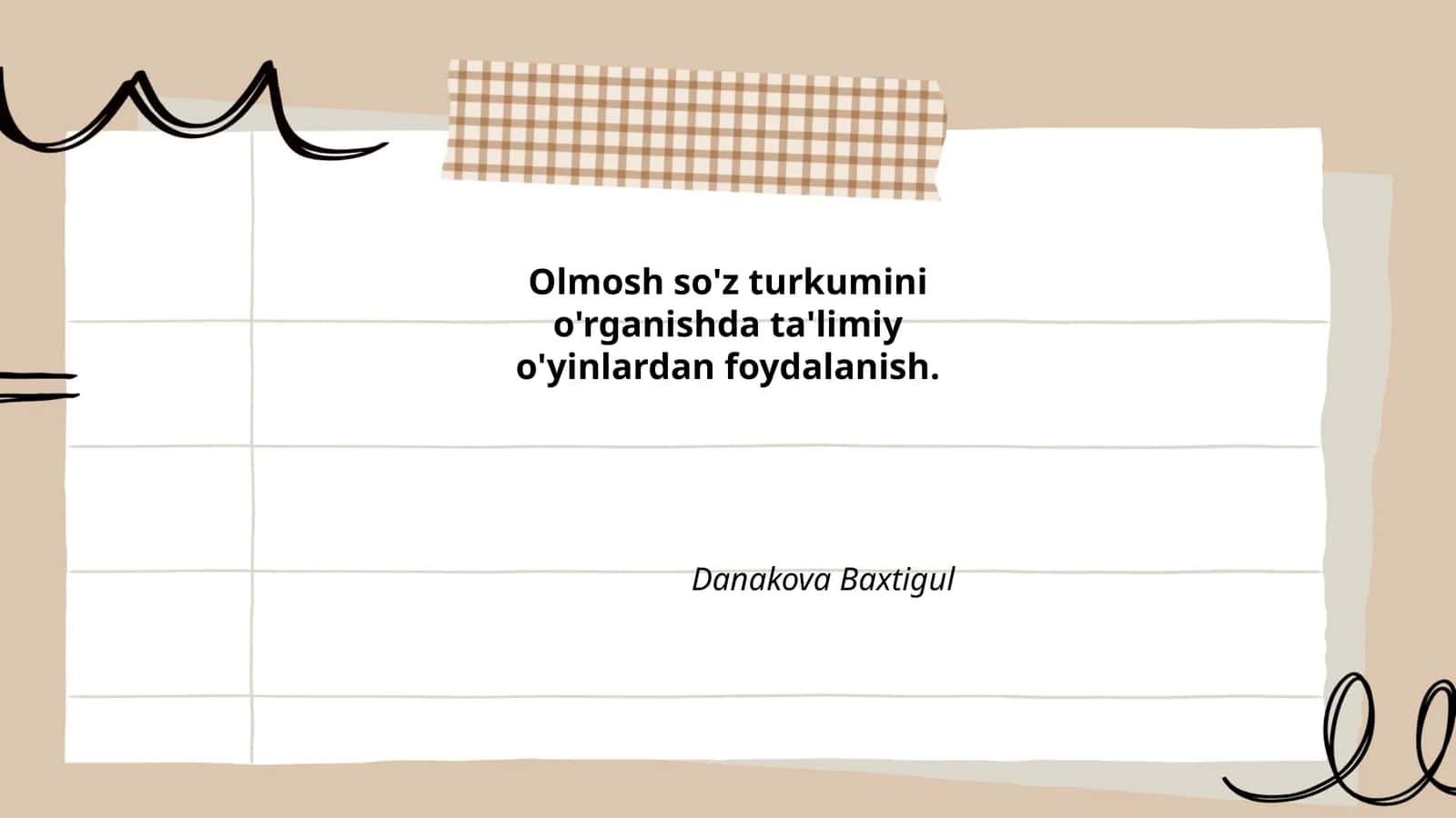 Olmosh so'z turkumini o'rganishda ta'limiy o'yinlardan foydalanish