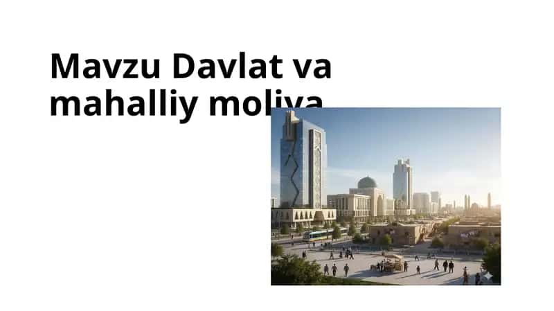 Davlat va mahalliy moliya