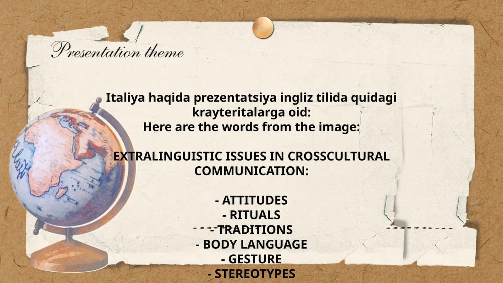 Italiya haqida prezentatsiya