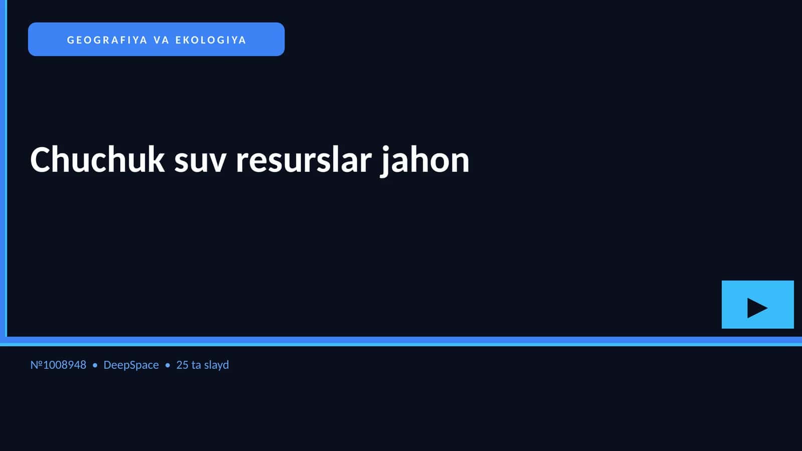 GEOGRAFIYA VA EKOLOGIYA
