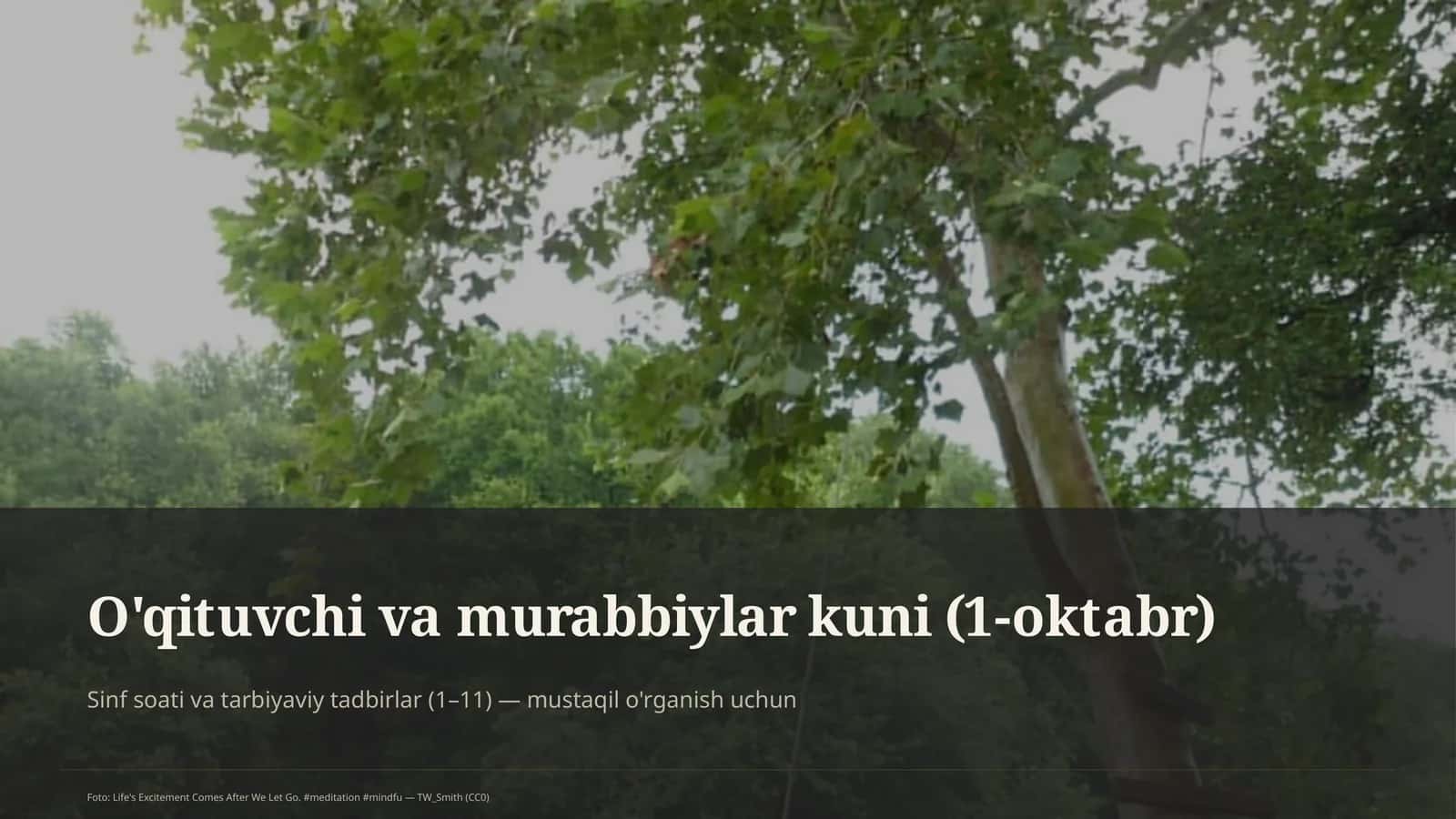 O'qituvchi va murabbiylar kuni (1-oktabr)