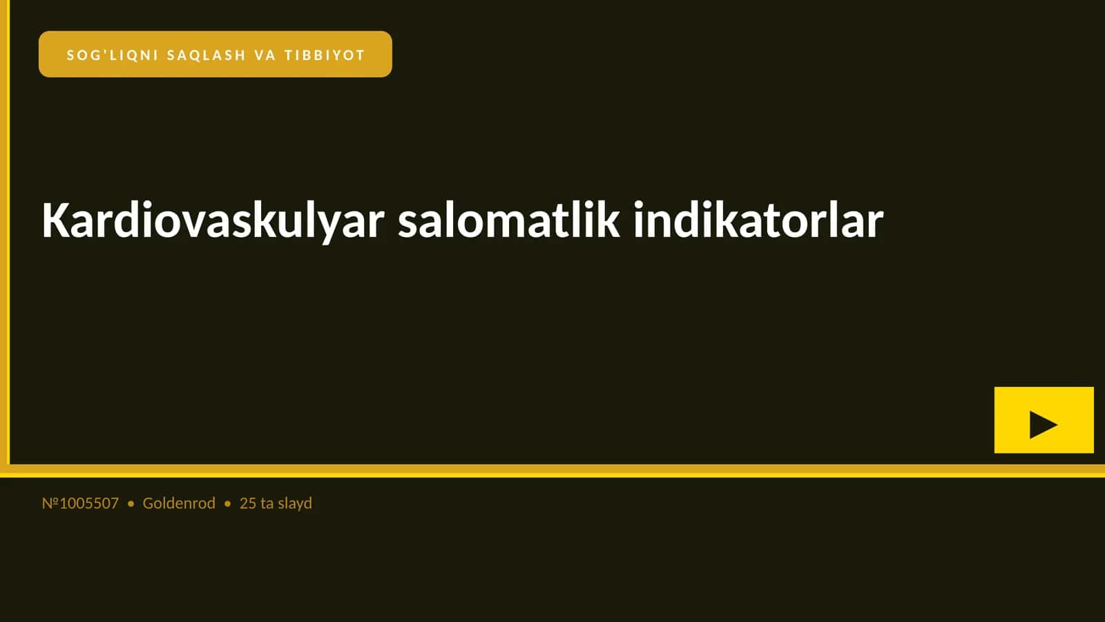 Kardiovaskulyar salomatlik indikatorlar