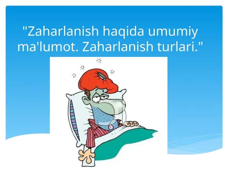 Zaharlanish turlari