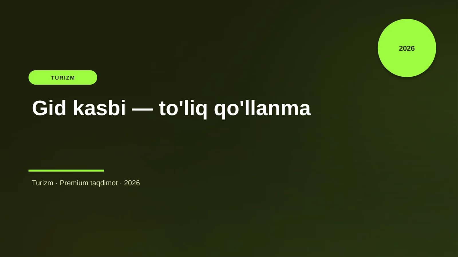 Gid kasbi — to'liq qo'llanma