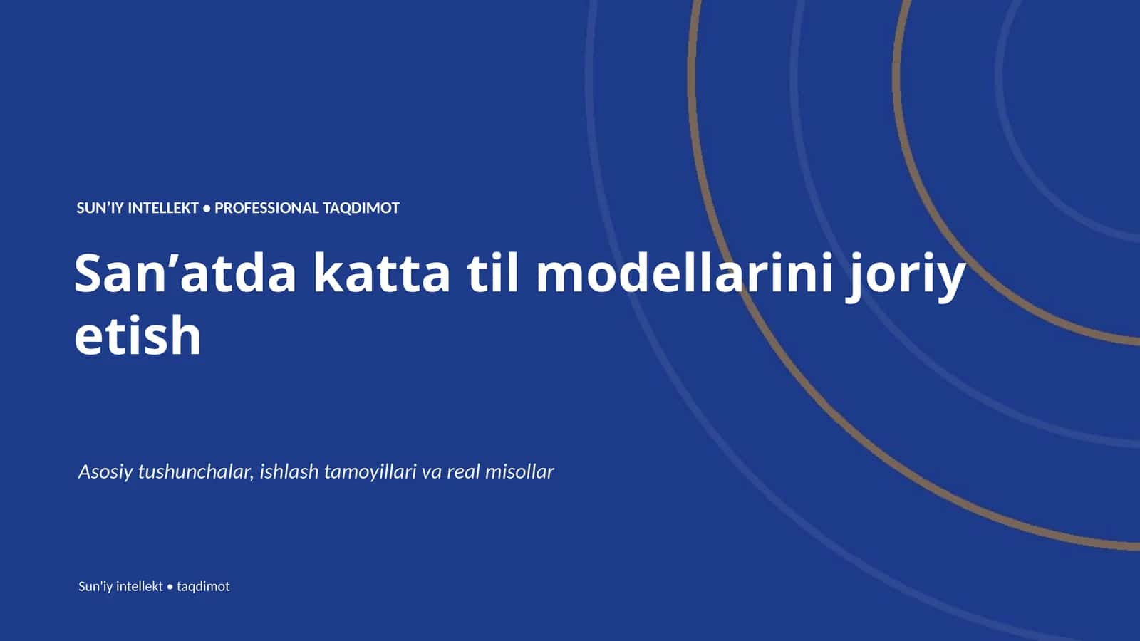 SUNʼIY INTELLEKT • PROFESSIONAL TAQDIMOT