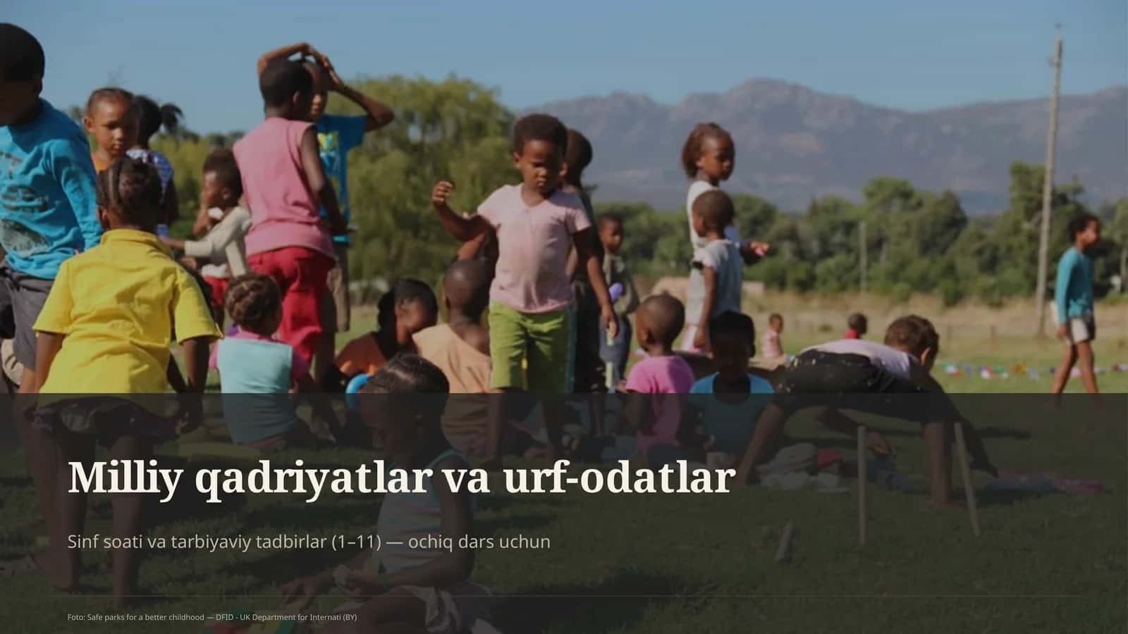 Milliy qadriyatlar va urf-odatlar