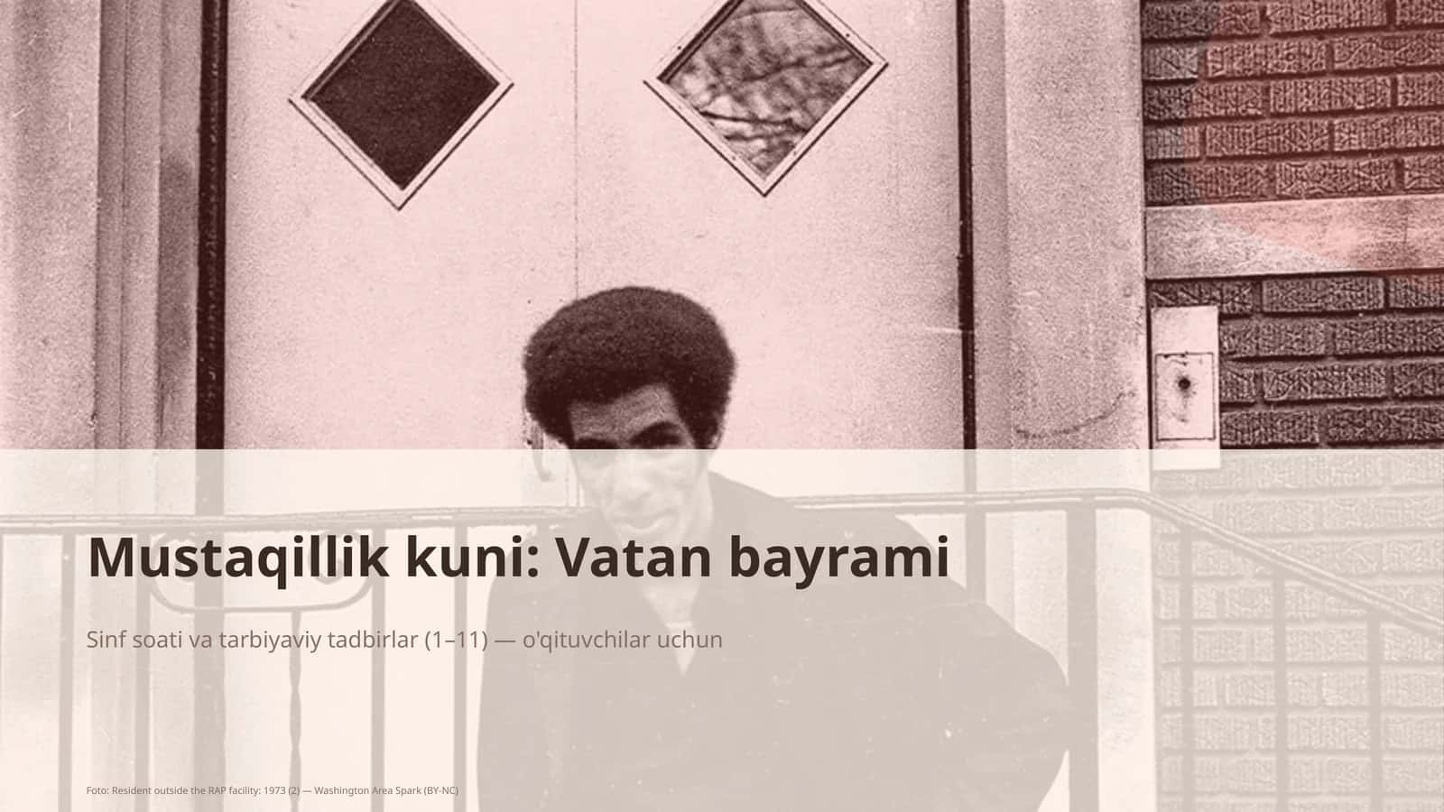 Sinf soati va tarbiyaviy tadbirlar (1–11) - o'qituvchilar uchun
