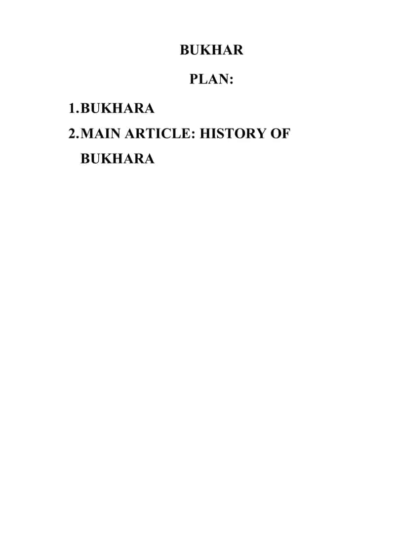 BUKHARA