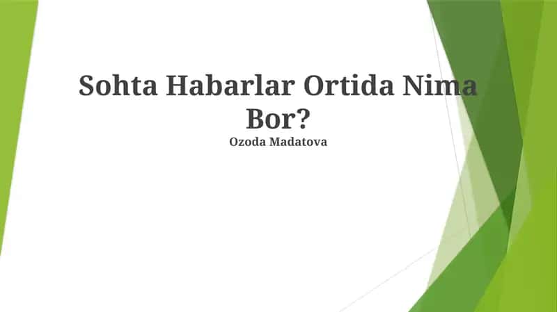 So'xta xabarlar Ortida Nima Bor?