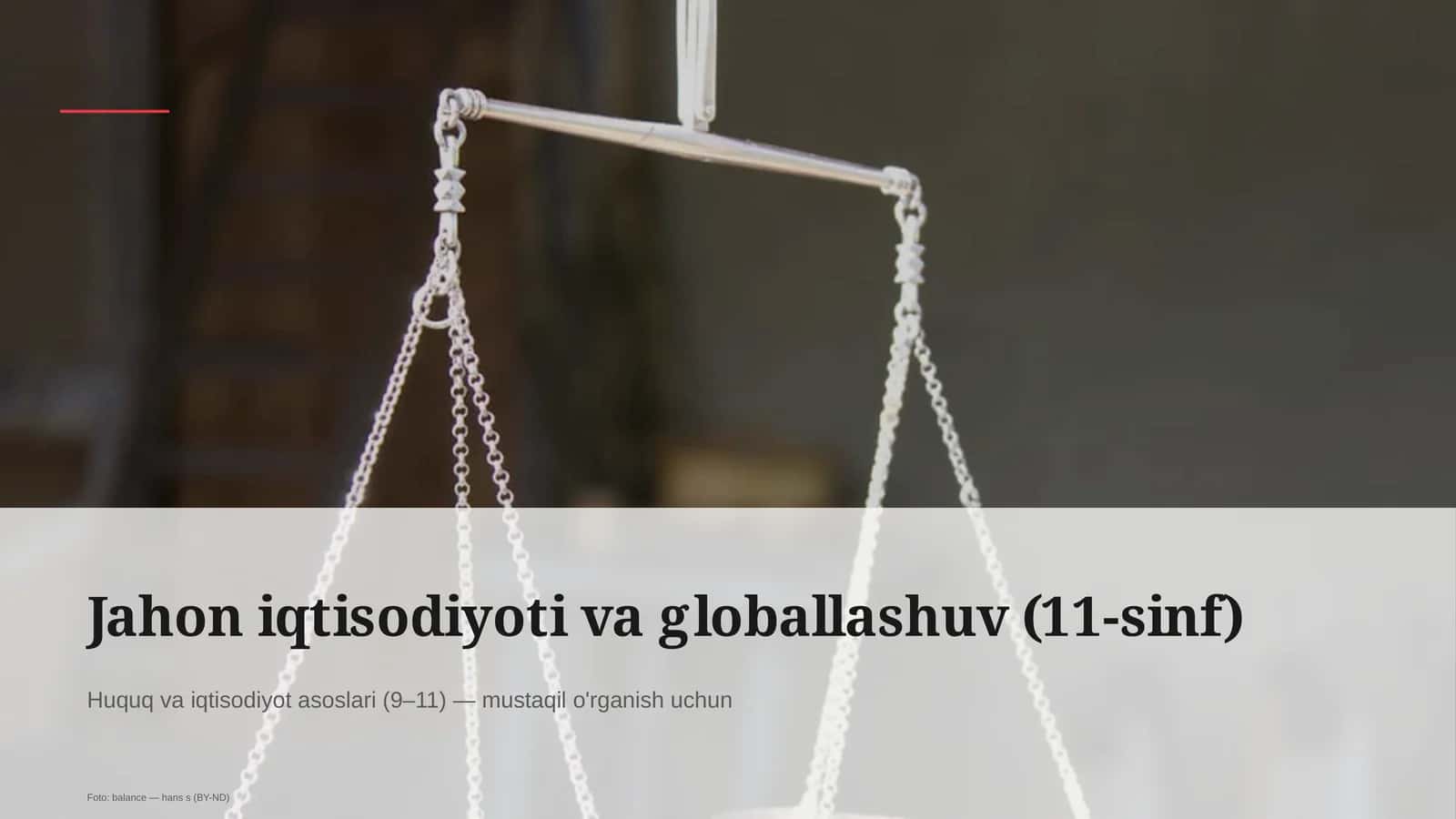 Huquq va iqtisodiyot asoslari (9–11)