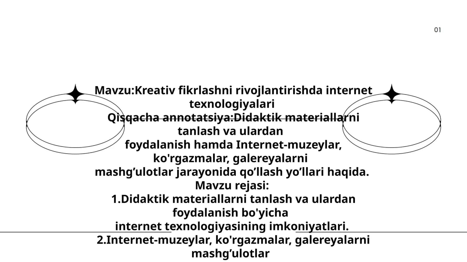 Kreativ fikrlashni rivojlantirishda internet texnologiyalari