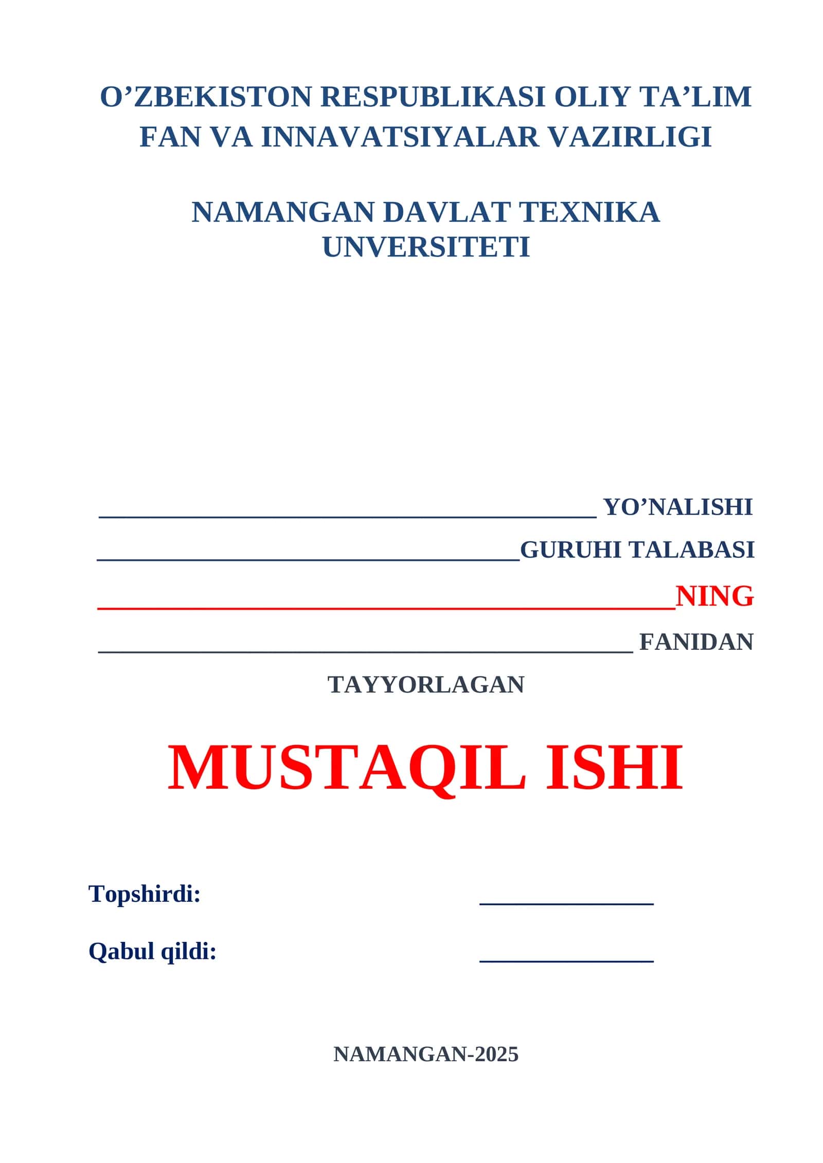 RAQAMLI QURILMALAR TASNIFI VA QO'LLANILISHI