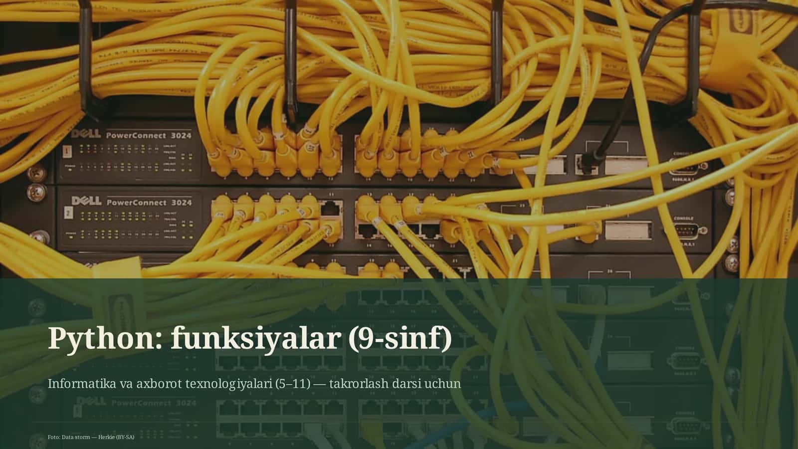 Python: funksiyalar (9-sinf)