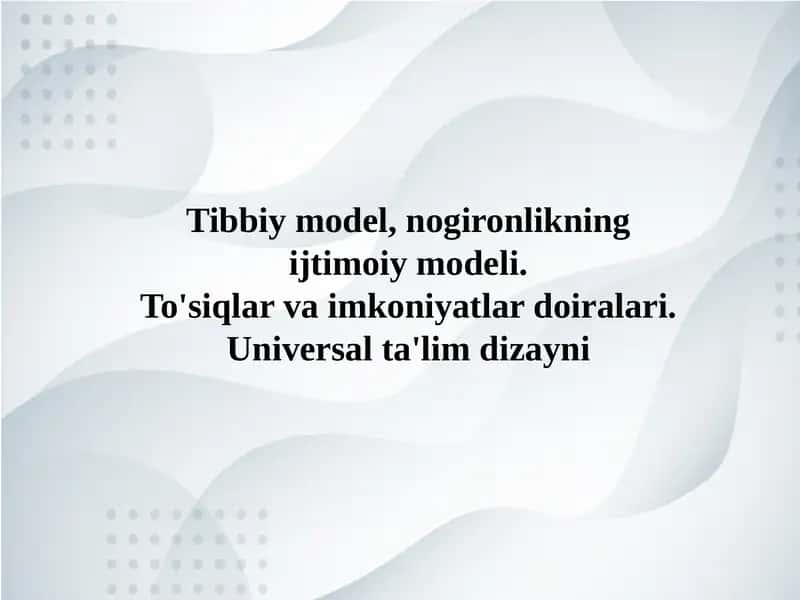 Tibbiy model, nogironlikning ijtimoiy modeli