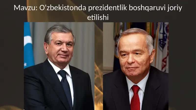 O'zbekistonda prezidentlik boshqaruvi joriy etilishi
