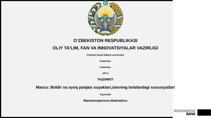 Boldir va oyoq panjasi suyaklari