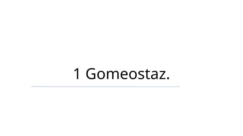 Gomeostaz