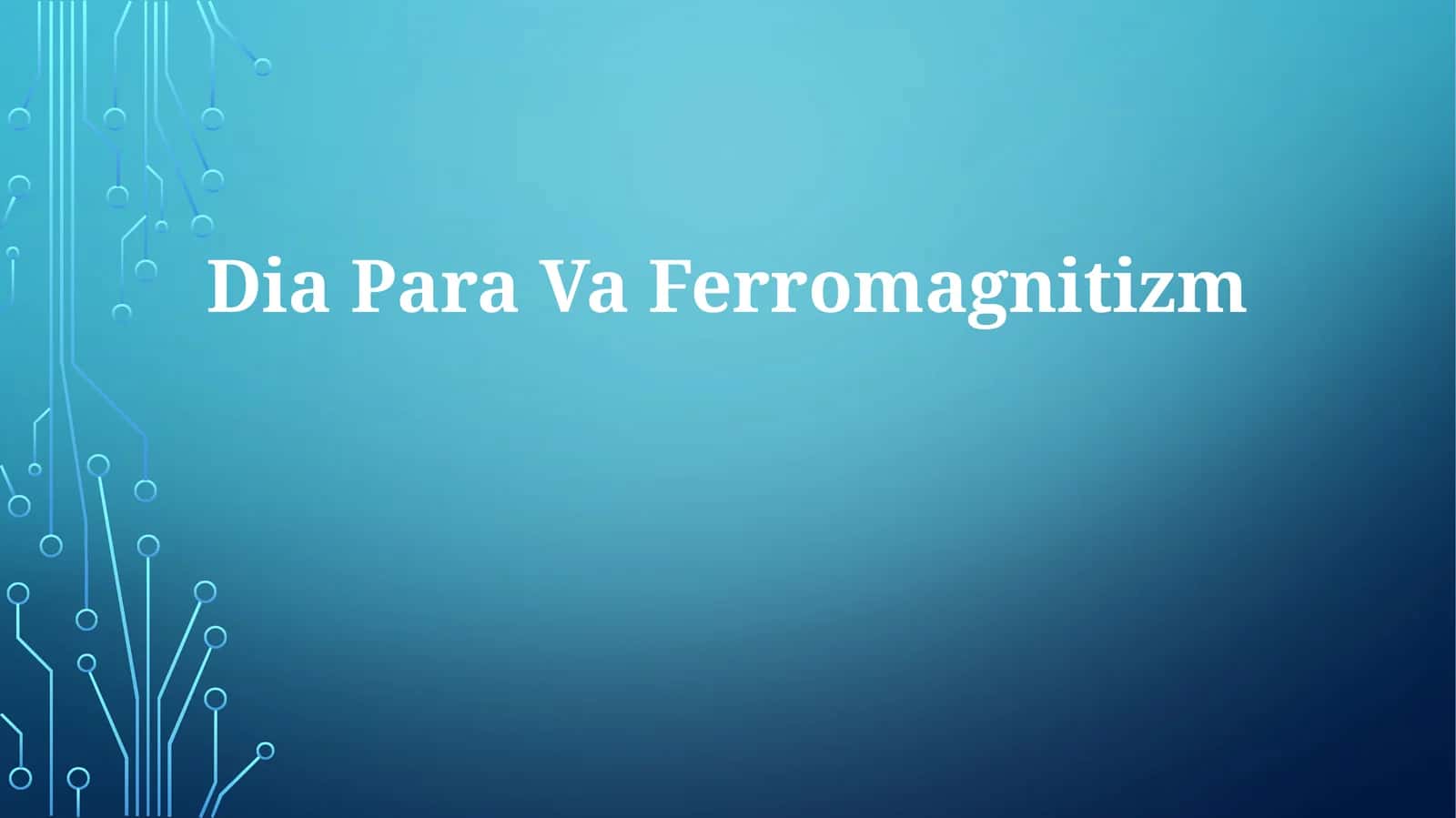 Dia Para Va Ferromagnitizm