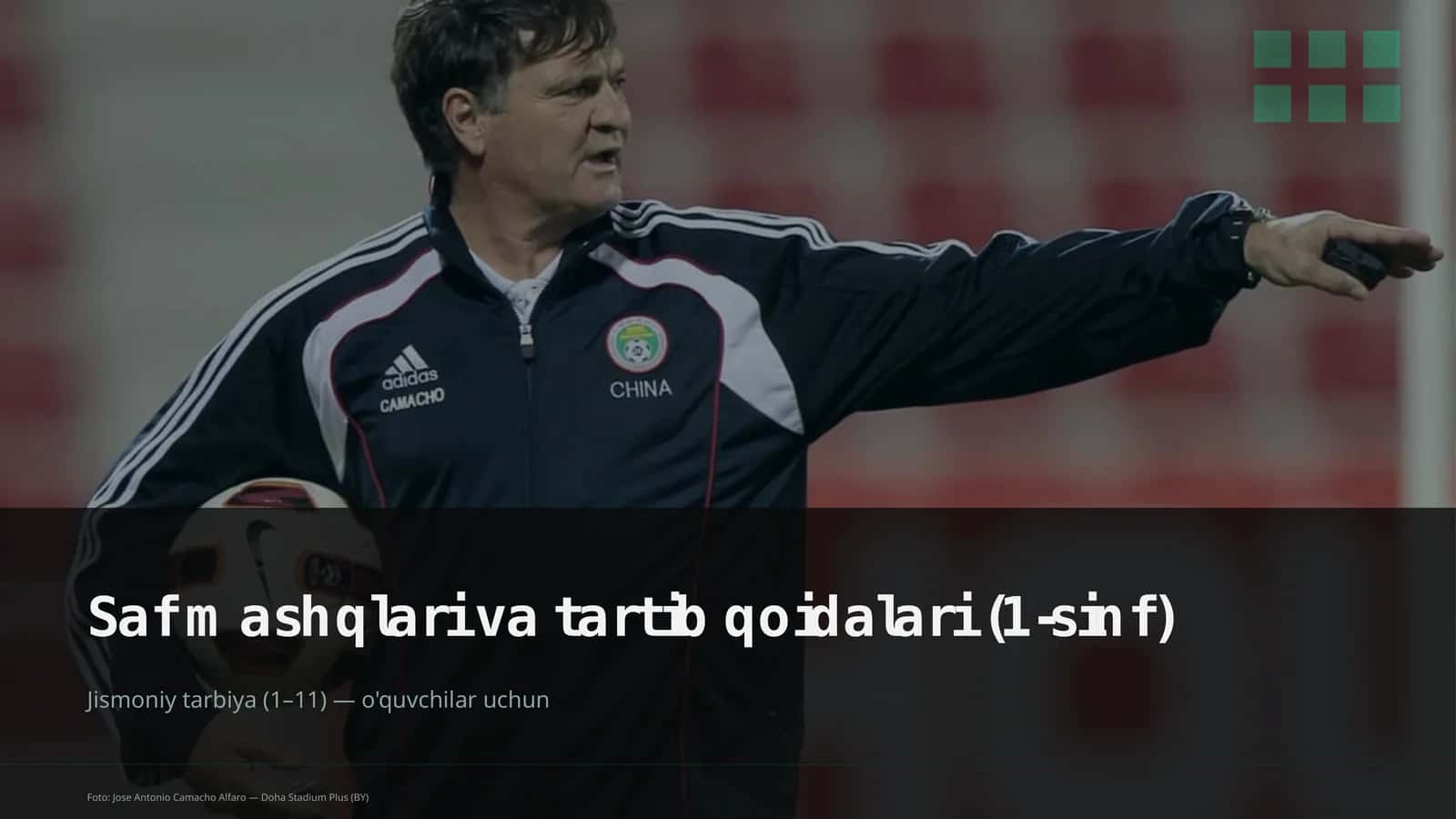 Saf mashqlari va tartib qoidalari (1-sinf)