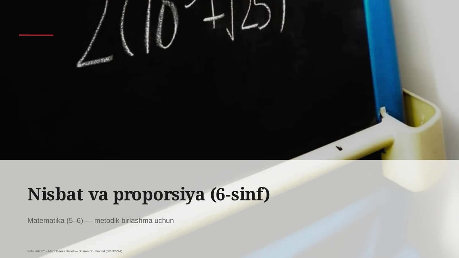 Nisbat va proporsiya (6-sinf)