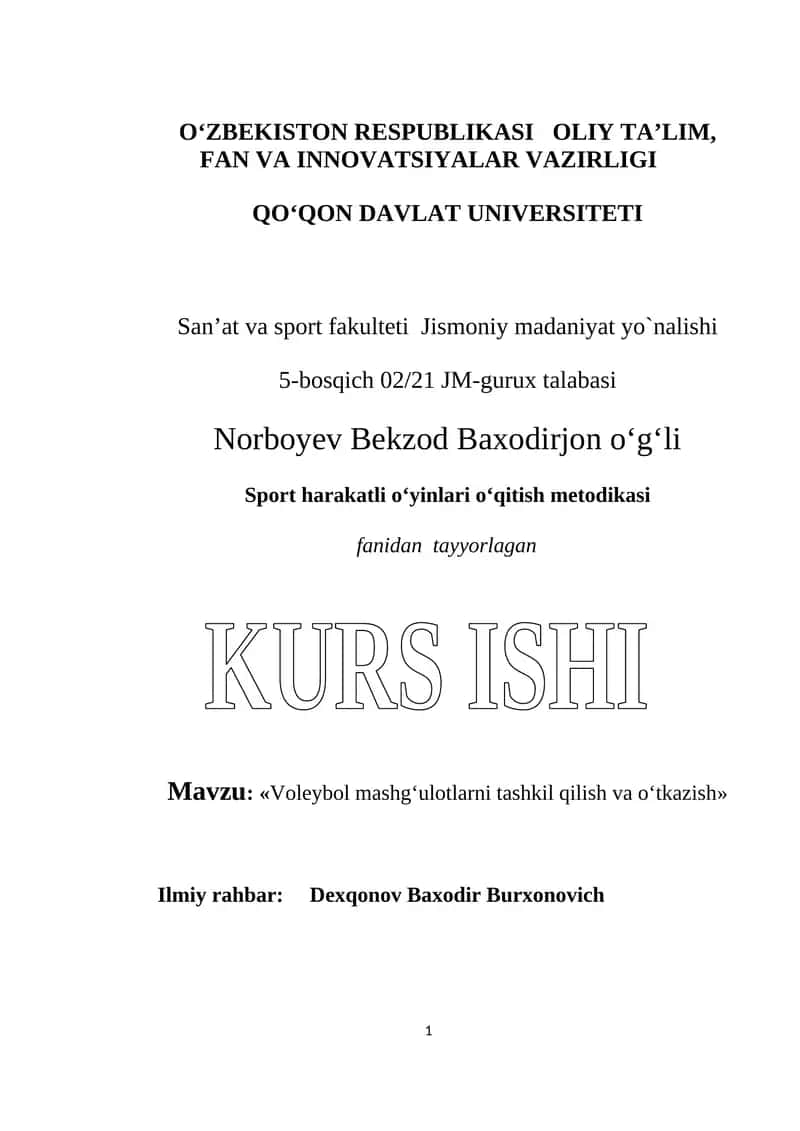 Sport harakatli o‘yinlari o‘qitish metodikasi