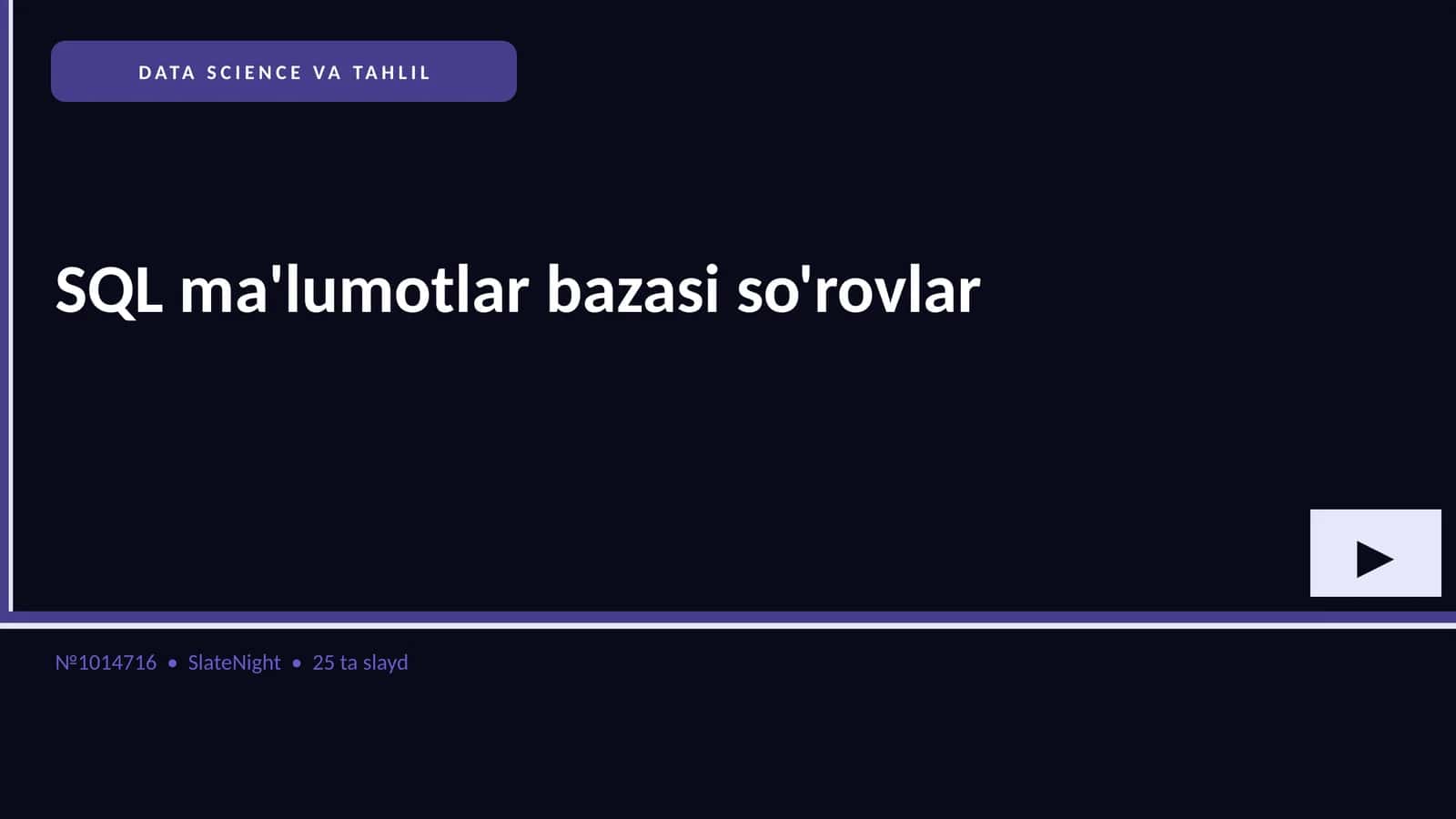 DATA SCIENCE VA TAHLIL
