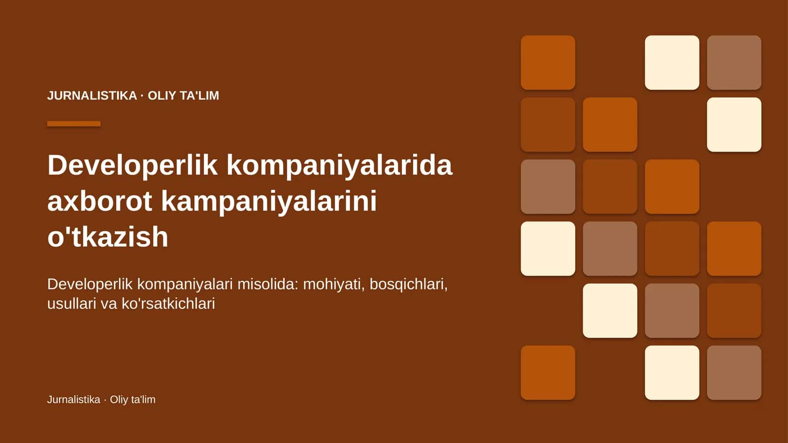 developerlik kompaniyalarida axborot kampaniyalarini o'tkazish 3887