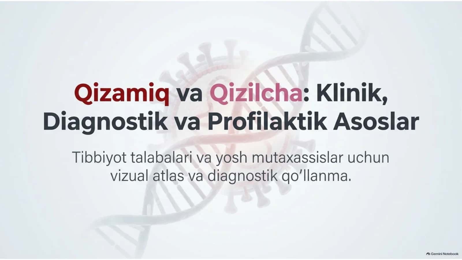 Qizamiq va qizilcha — 20 slaydli tibbiy taqdimot