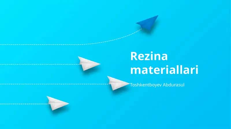 Rezina Materiallar Ishlab Chiqarish Texnologiyalari