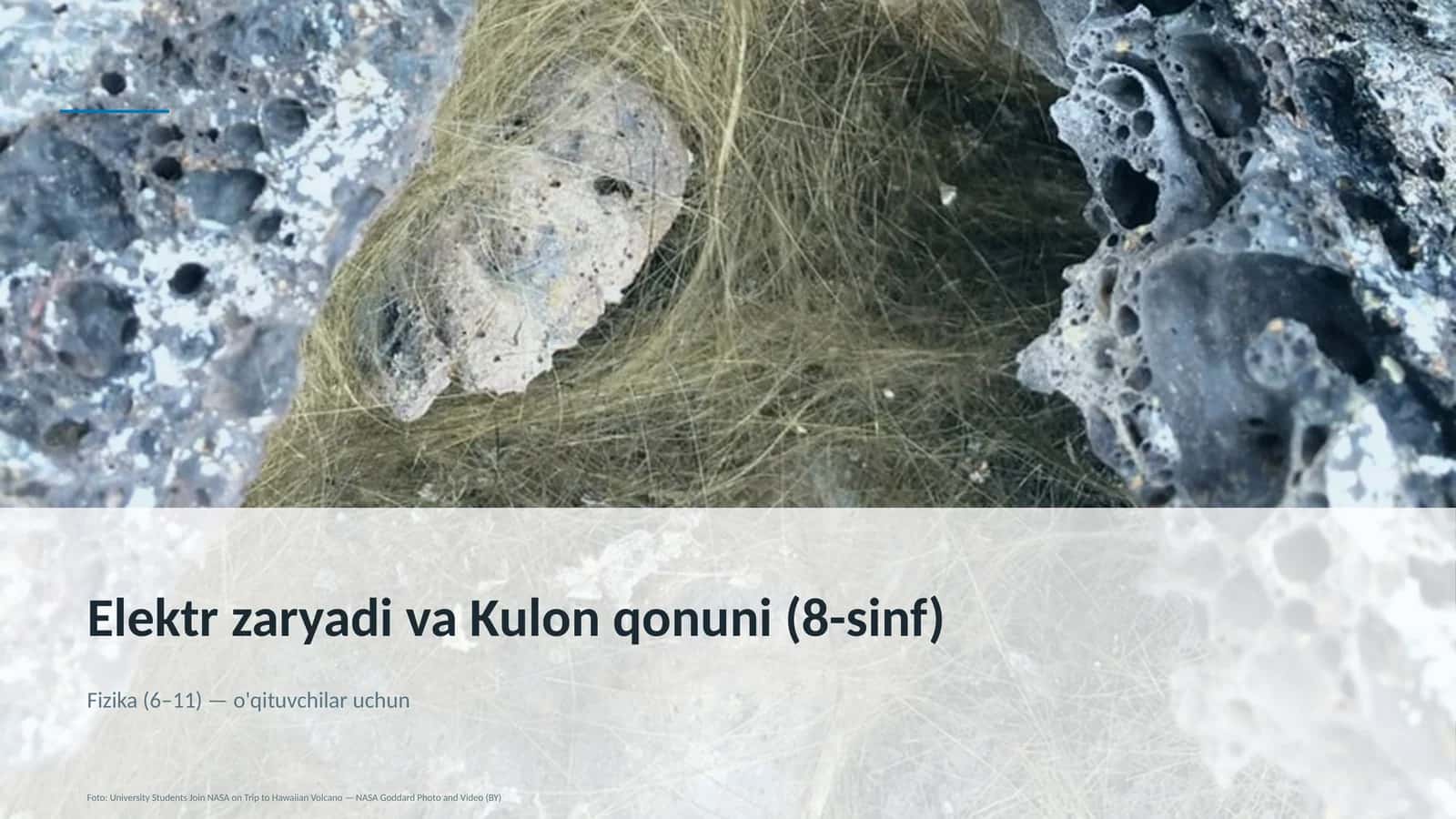Elektr zaryadi va Kulon qonuni (8-sinf)