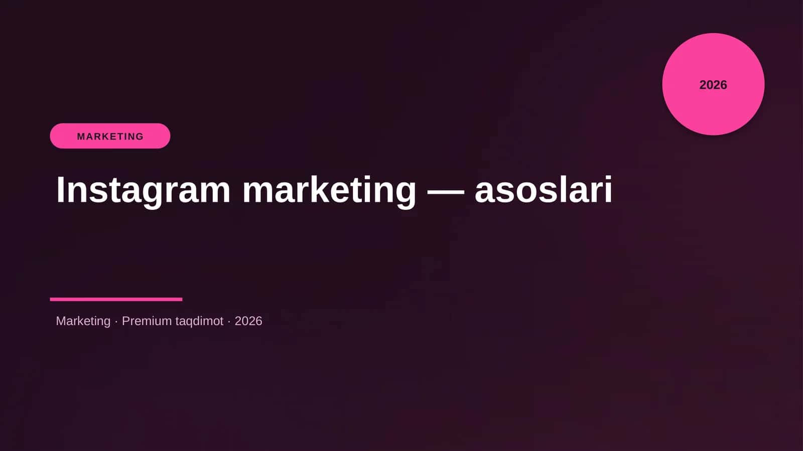 Instagram marketing — asoslari