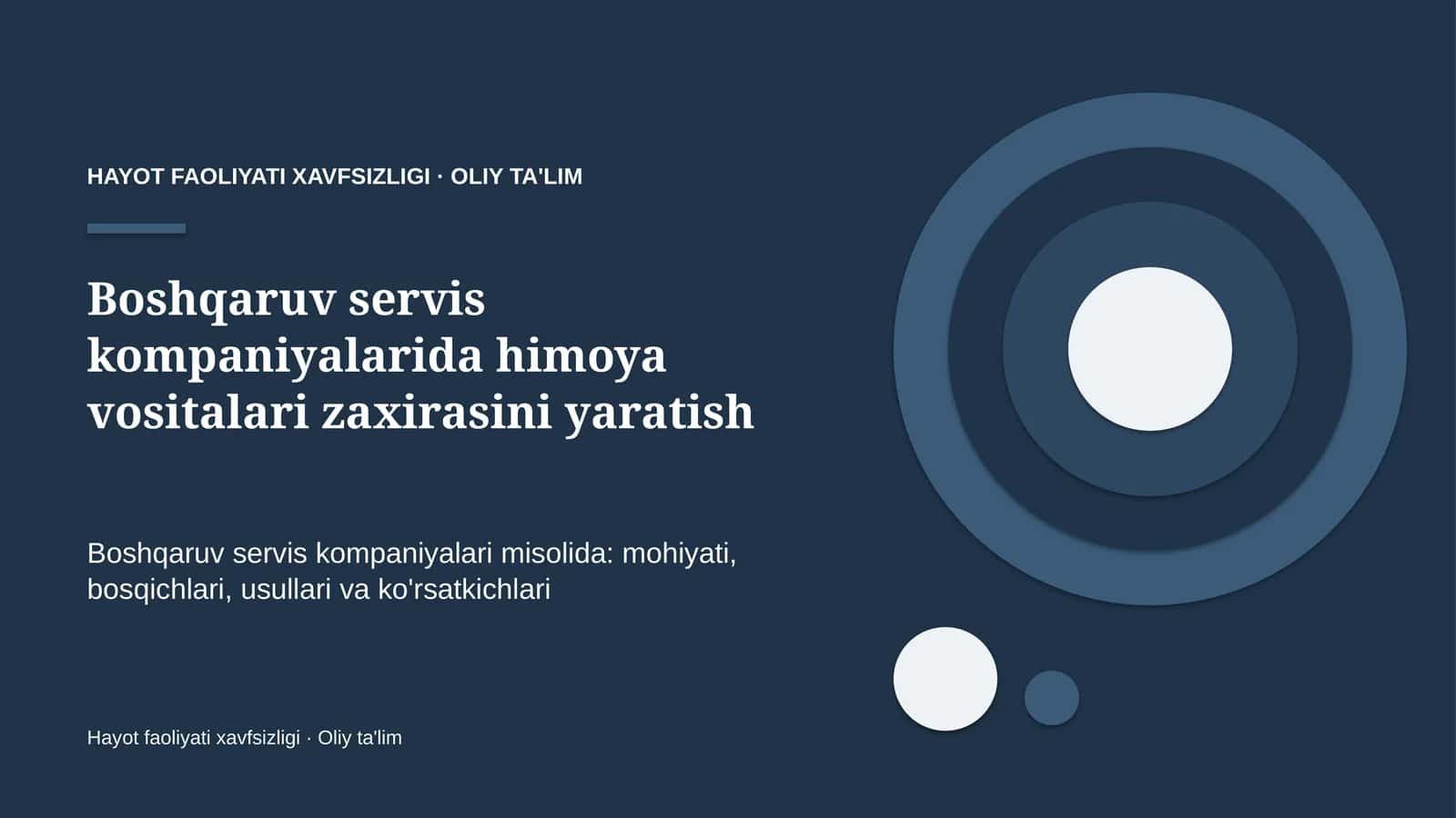 boshqaruv servis kompaniyalarida himoya vositalari zaxirasini yaratish 9586
