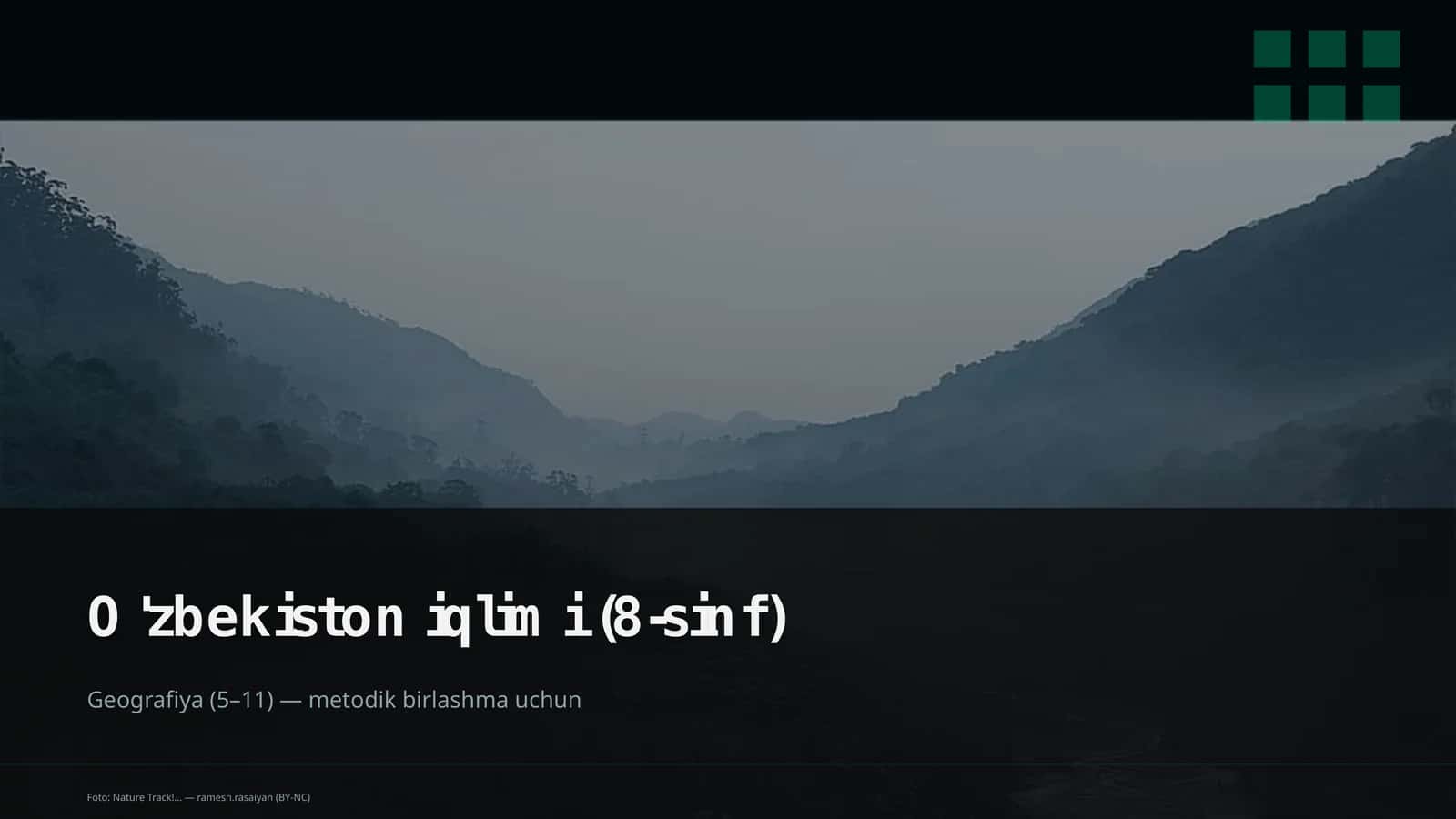 O'zbekiston iqlimi (8-sinf)