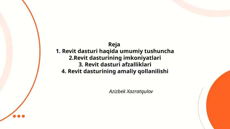 Revit dasturi
