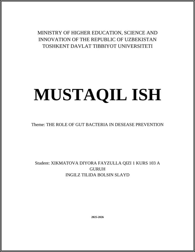 The Role of Gut Bacteria in Desease Prevention