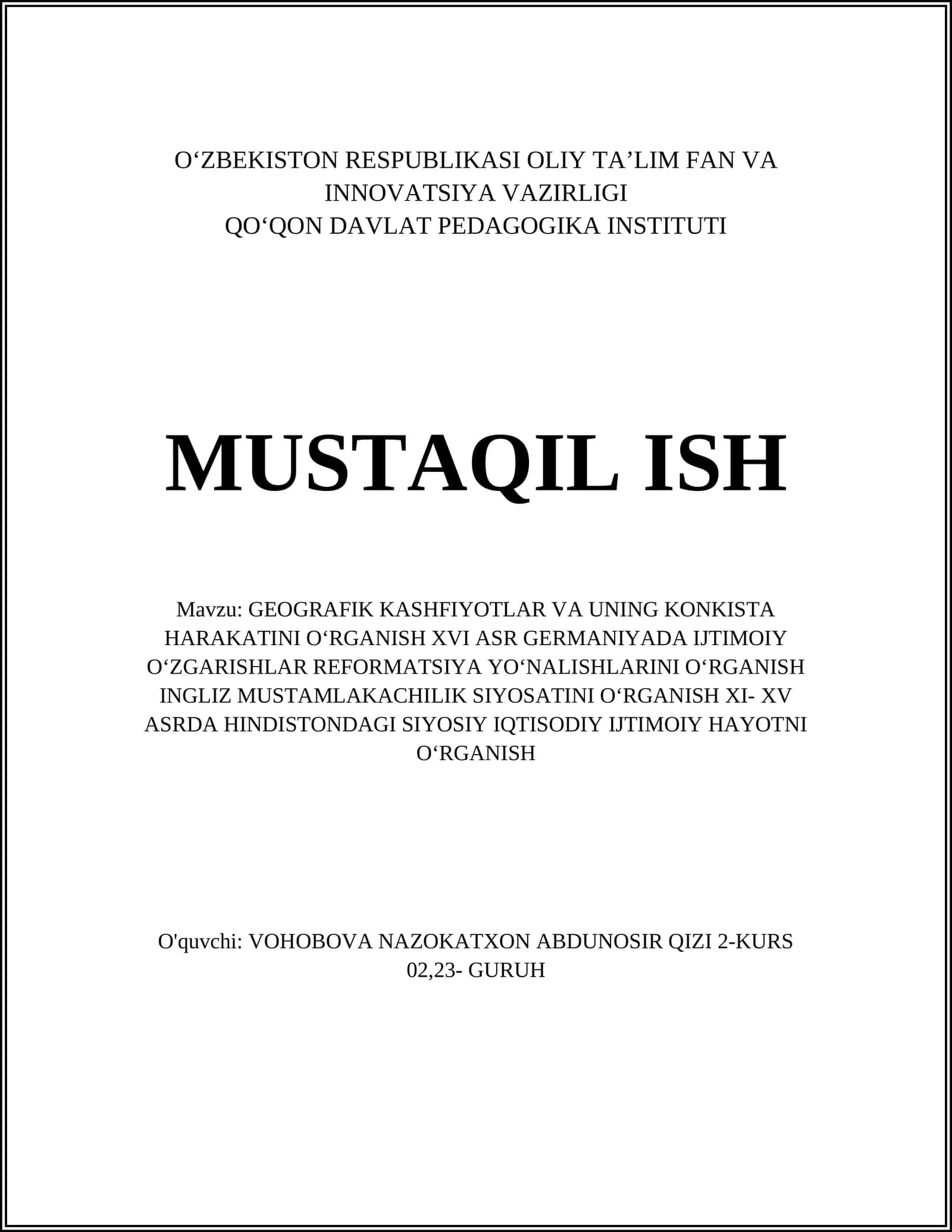 Geografik kashfiyotlar va ularning ta'siri