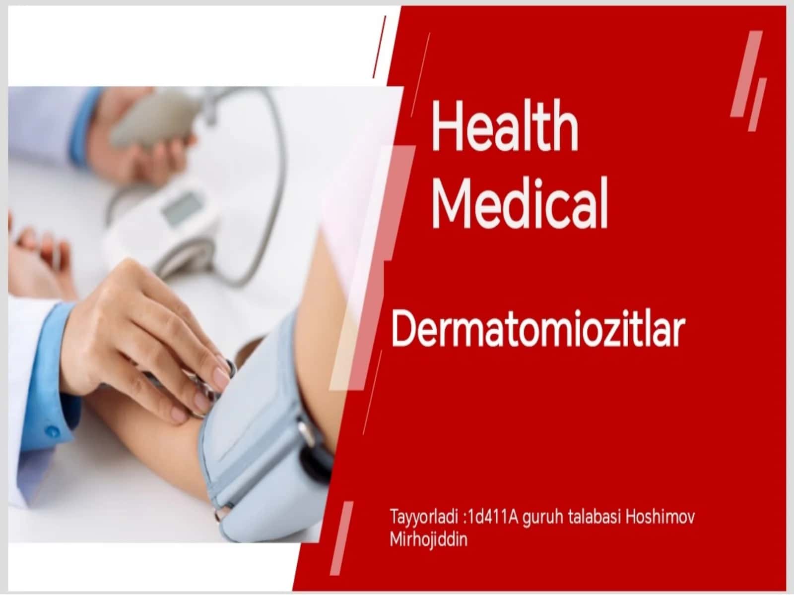 Pediatriyada Dermatomiozitlar