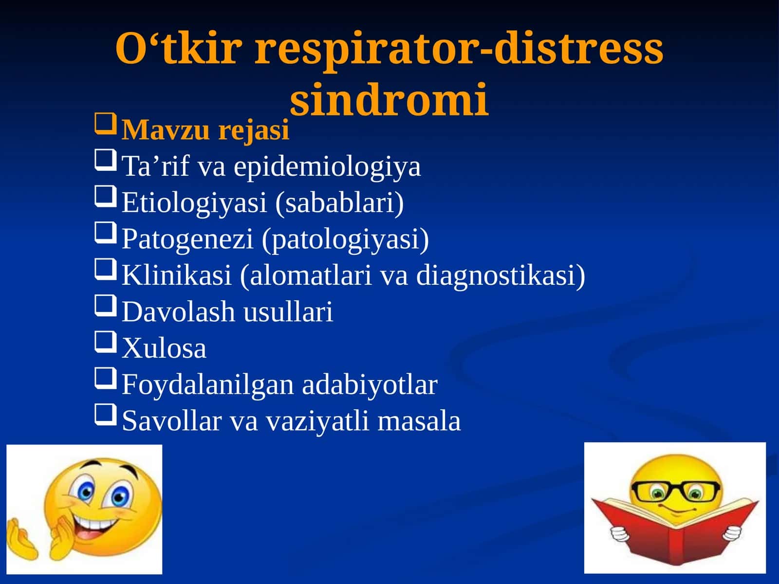 O‘tkir respirator-distress sindromi prezentatsiya