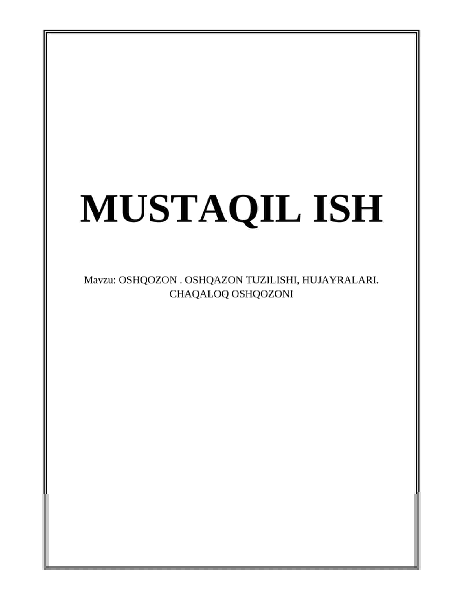 Oshqozon anatomiyasi