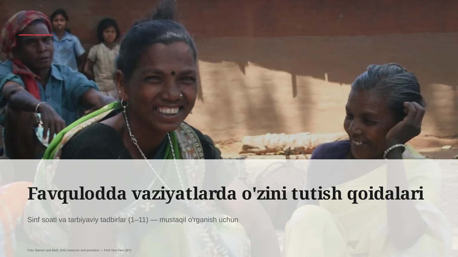 Favqulodda vaziyatlarda o'zini tutish qoidalari