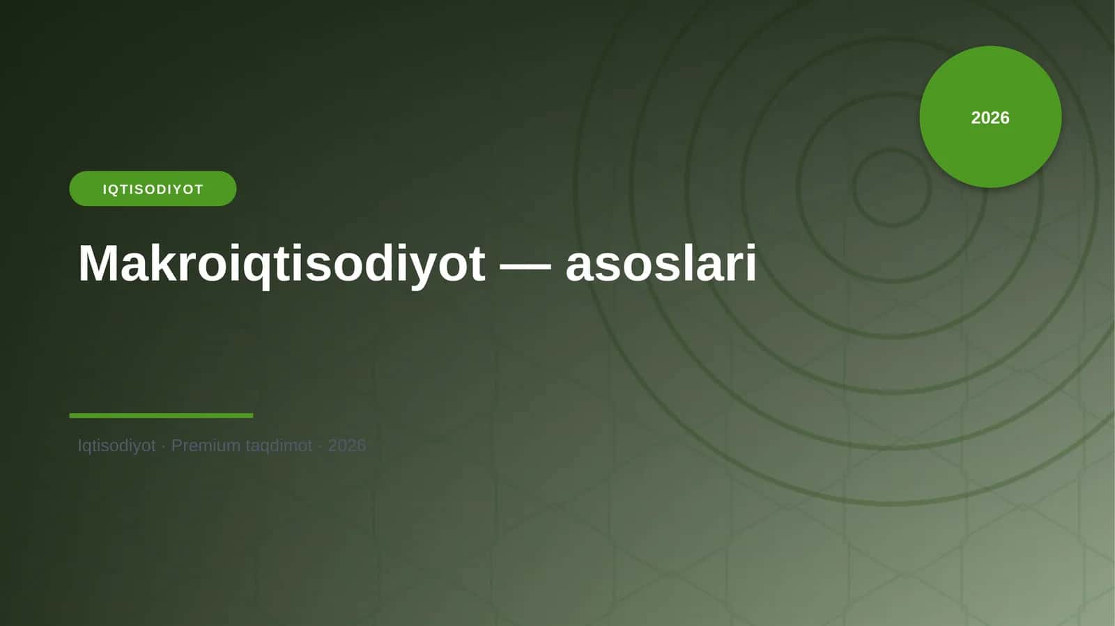 Makroiqtisodiyot — asoslari
