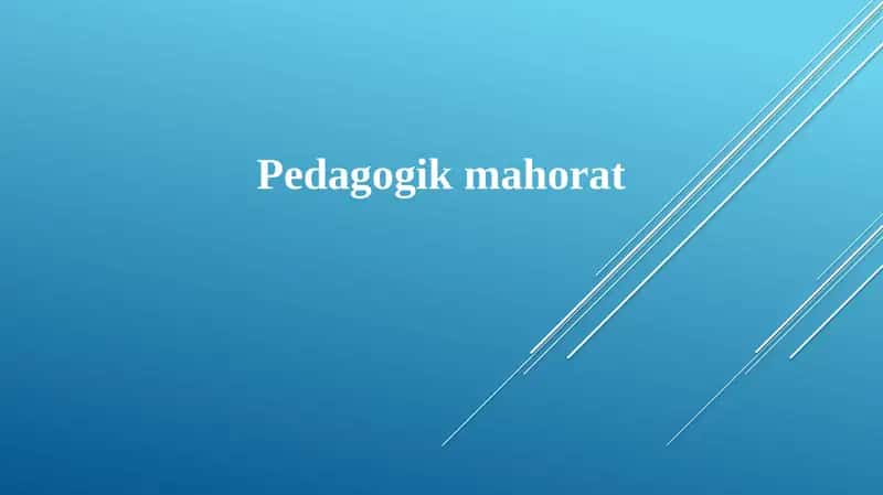Pedagogik mahorat