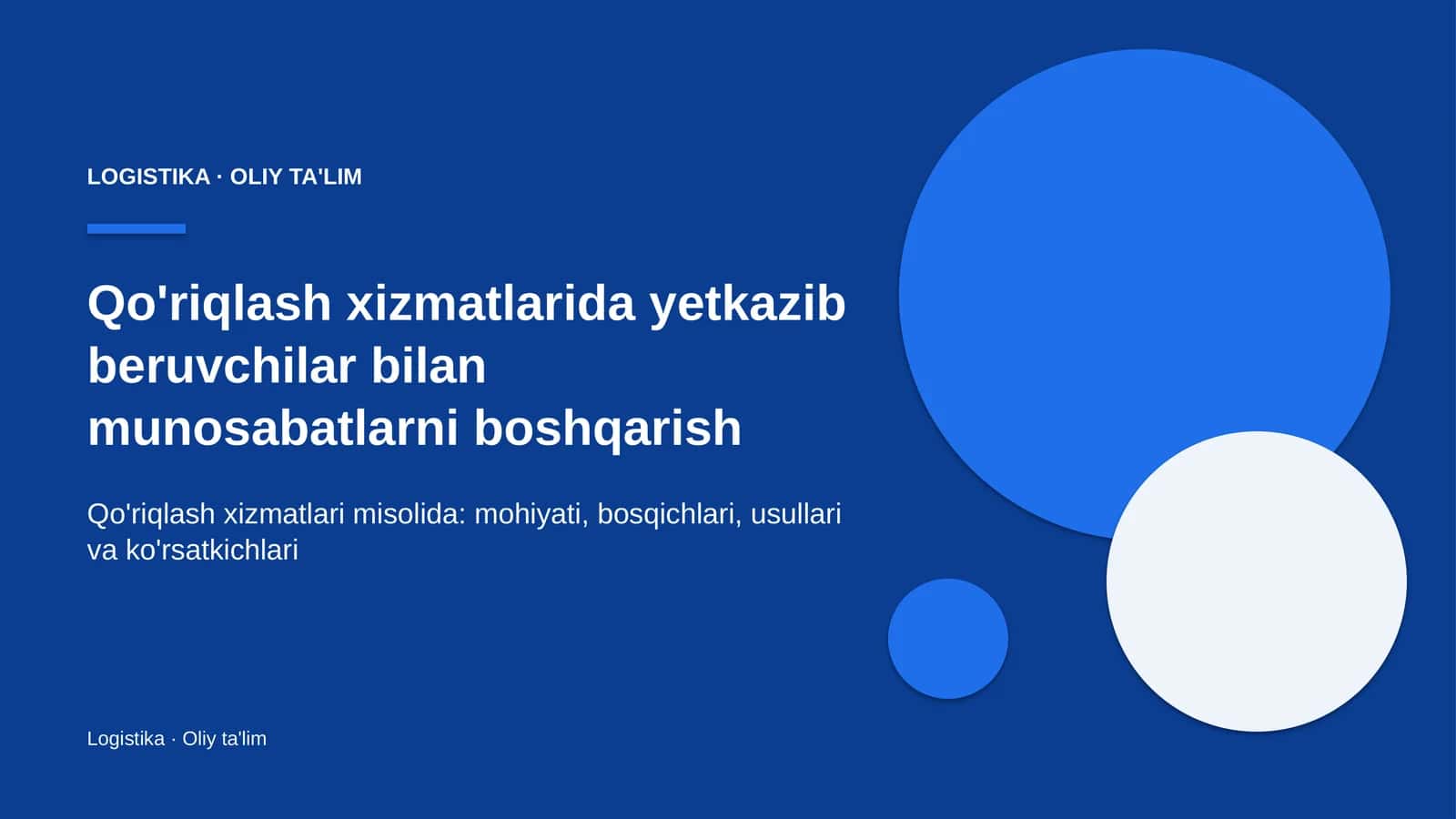 qo'riqlash xizmatlarida yetkazib beruvchilar bilan munosabatlarni boshqarish 8748